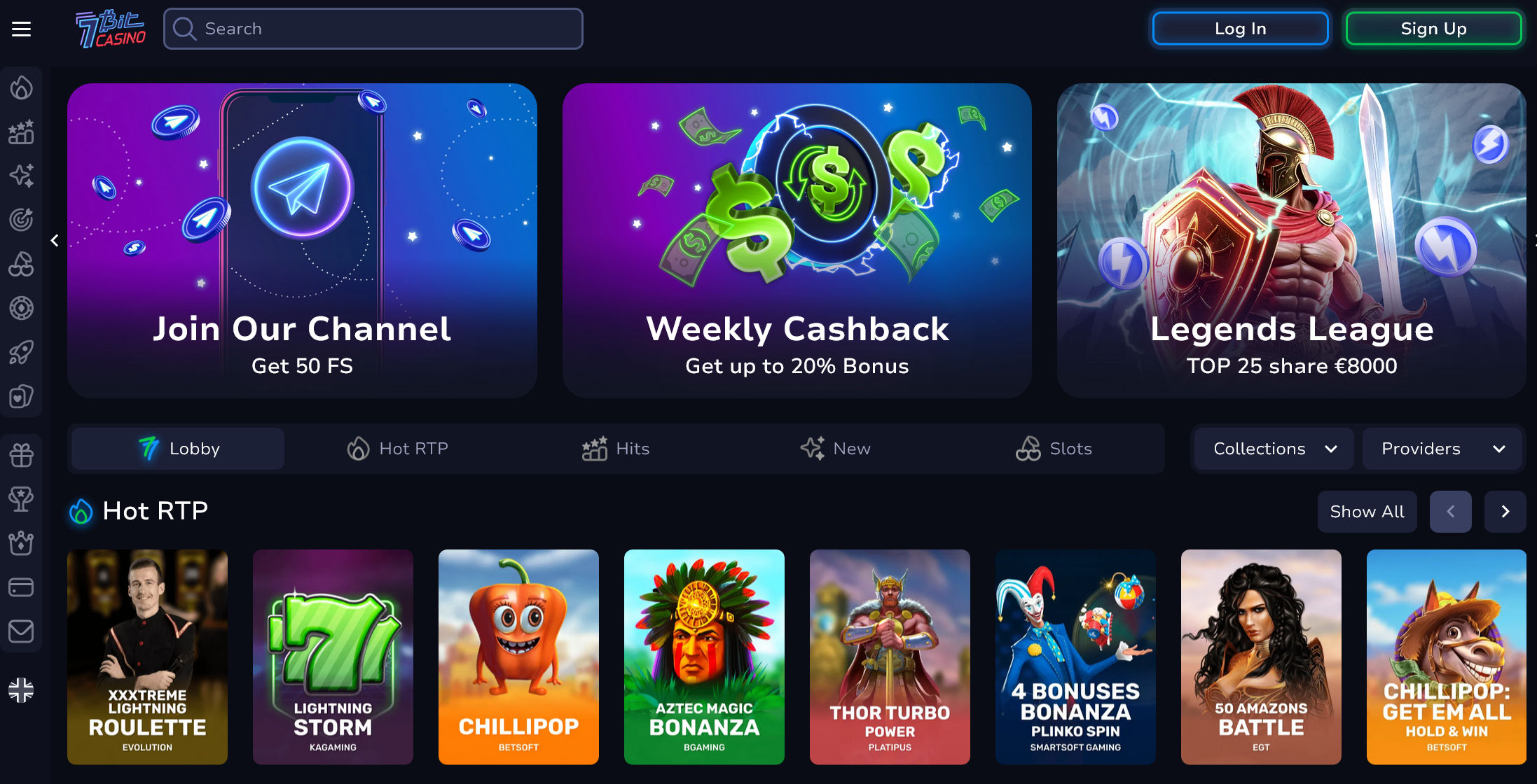 Spielangebot im 7Bit Bitcoin Online Casino