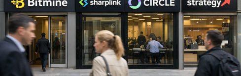 Die wichtigsten Krypto-Aktien, die du diese Woche im Auge behalten solltest: SharpLink, Circle, MSTR, BitMine