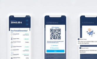 Bitwala mobile ansicht mit Bitcoin Wallet