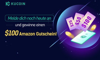 Melde dich bei KuCoin an und gewinne einen Amazon Gutschein im Wert von bis zu 100$! 