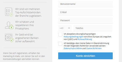 eToro anmelden