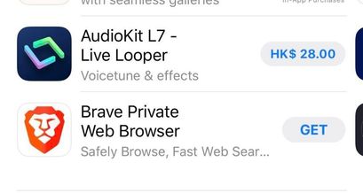 Brave Browser im Apple App Store