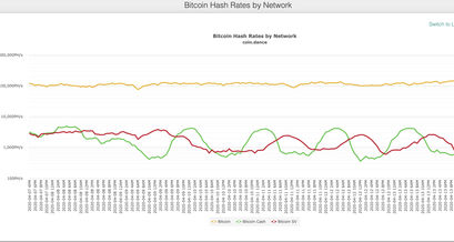 Bitcoin BCH BSV BTC Hashrate