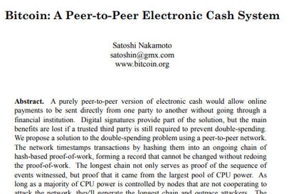 Bitcoin A Peer-to-Peer Electronic Cash System