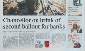 Genesis Block Chancellor on brink of second bailout for banks