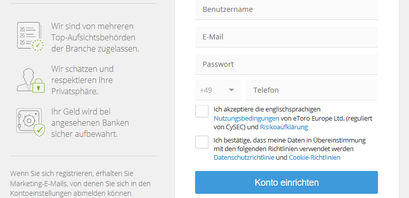 eToro anmelden