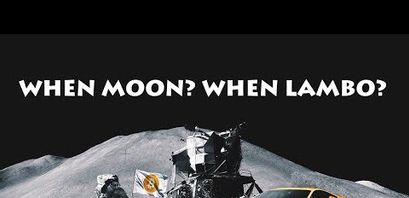 Bitcoin astronaut with Lambo on the moon