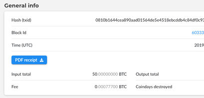 50 BTC Spende an GRIN