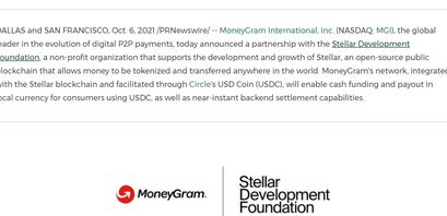 Ankündigung von Moneygram und Stellar