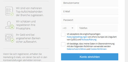 eToro anmelden