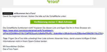 eToro anmelden E-Mail verifizieren