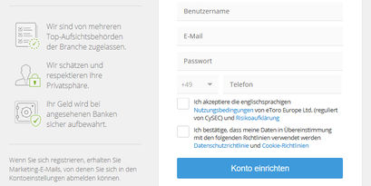 eToro anmelden