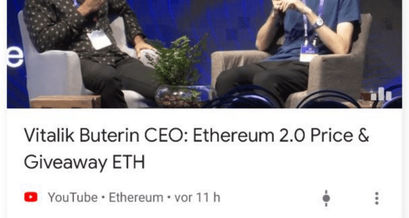 Ethereum Giveaway Vitalik Buterin - Mehr als Bitcoin Scam