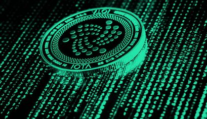 IOTA Münze in dem Tangle